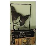 Metal Cat Wall Art, Pillow, Air Freshener
