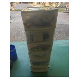 Plastic Drawers Grill Items, Sandpaper, and more