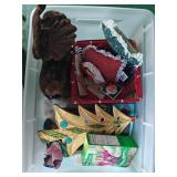 Bin with Holiday Decor & More