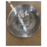 Pewter Cowboy Hat Chips & Dip Hat