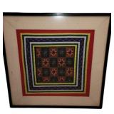 21" x 21" Framed, Tapestry.