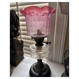 Antique Victorian Duplex Oil Lamp