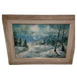 47" x 35" Framed Signed Painting