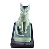 VTG Celadon Ceramic Egyptian Cat