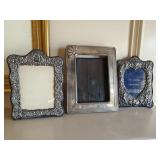 (3) Silverplate Photo Frames International Silver