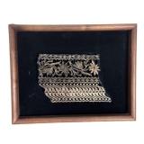 Martin & MacArthur Copper Batik Stamp Wood Frame