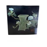 Vintage Chinese Jade Floral Plaque Wall Hanging