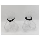 Pair of Triple Bud Vases 6"