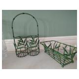 Bamboo Style Metal Caddy & Planter