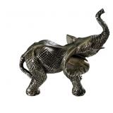Vintage Metal Elephant Statue Indian Trunk Up