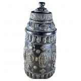 Oriental Jar Decor With Gems and Lid