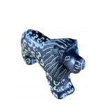 Vintage Hand Carved Painted Lion Soapstone