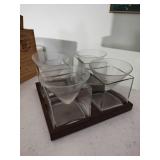 Modern Cubist Floating Martini Cocktail Set