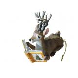 Reindeer Reading Christmas Tree Ornament