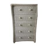 (4) Drawer Wicker Dresser