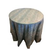 Round Side Table W/ Glass Top