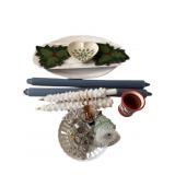Christmas Plates, Candles & Decor