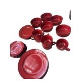 Set Of Ceramic Plates, Cups, Mini Bowls