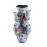 VTG Chinese Butterfly Floral Fertility Vase