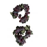 2 Grape Decor for Candle Holders