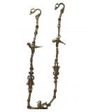 Heavy Asian Carved Brass Chain