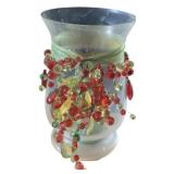 Christmas Candle Holder W/ Decoration 12"