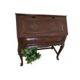 Vintage Oriental Desk W/ Keys