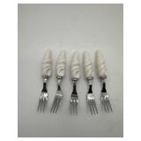 (5) Vintage Conch Shell Mini Forks