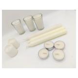 Candles, Tea lights, Some Battery