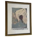 Wine and Newspaper Art Decor