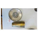 golf award wall hanging plate and vase