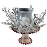 Christmas Snowflake Candle Holder Decor 10"