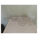 (4) Glass Candle Holders