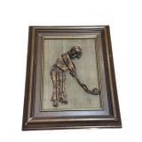 Vintage Cooper Wire String Art MCM Golf Decor