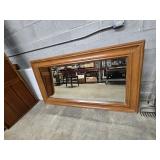Solid Wood Framed Beveled Mirror