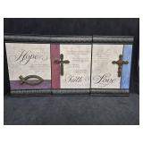 (3) Metal Faith Signs