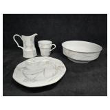 Saucer, Serving Bowl, Coffee Cup & Creamer