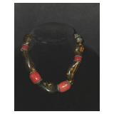 Large Beaded Necklace, (2) Bracelets & Pendant