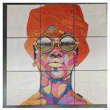 Abstract Urban Wood Grid Wall Art 4ft