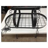 Hanging Steel Pot Rack with Hooks