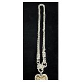 Celtic Necklace - Two Tone Celtic Heart Necklace