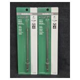 (2) NIP Metabo 6" 1/4" Hex #2 Driver Bit