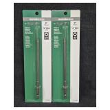 (2) NIP Metabo 6" 1/4" Hex #2 Driver Bit