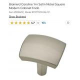 (14) Brainerd Satin Nickel 1" Caroline Knobs