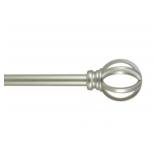 (3) Brushed Nickel Steel Single Curtain Rods