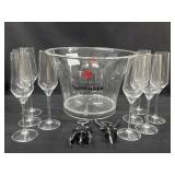 Plastic Champagne Bucket & Plastic Champagne Cups