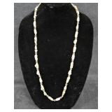 White Keshi Pearl Necklace