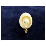 Victorian Egg Hatching Chick Hand Carved Pendant