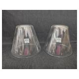 (2) Style Selections Cone Clear Glass Shades
