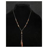 13" Pretty Beaded Drop Necklace